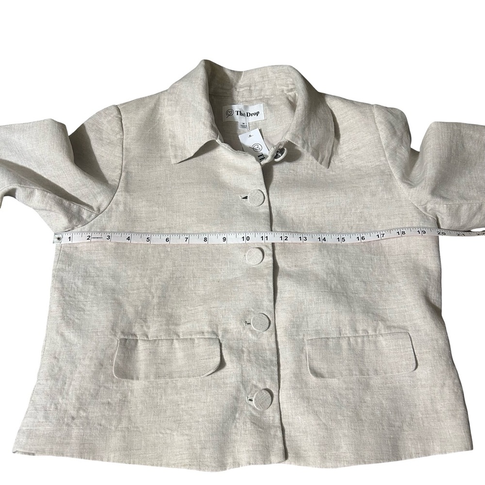 The Drop Linen Cropped Jacket
Blazer Natural Oatmeal Button
Front Size M - Picture 9 of 11